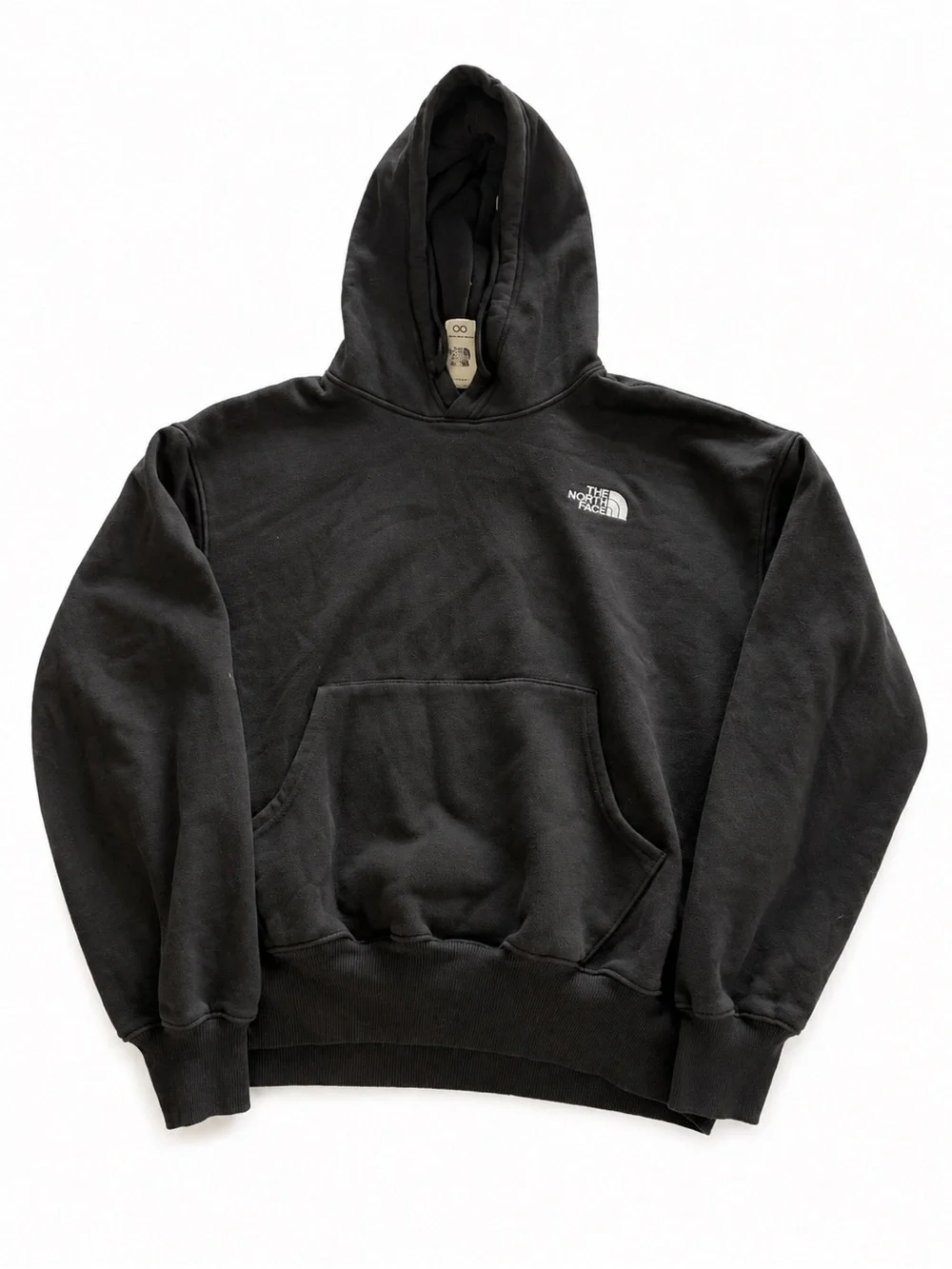 The North Face Black Pullover Hoodie with White Logo